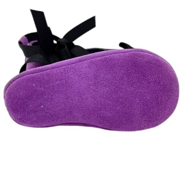 Unicorn Designers Touch by Baby Deer Leather uppers Purple with Black Bow Size 1 - Picture 6 of 6
